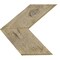 Ekena Millwork 13 3/4"W x 12"H x 3/4"D Vintage Farmhouse 5 1/2" Chevron Barnwood Decor Collection Chalk Dust White DECR13X12X075CHVWH - alternate 2